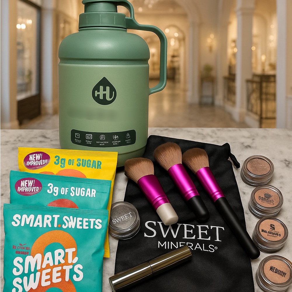 Green Water Jug with Makeup Set